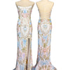 P02 Primavera White Pastel Evening Gown (XS)