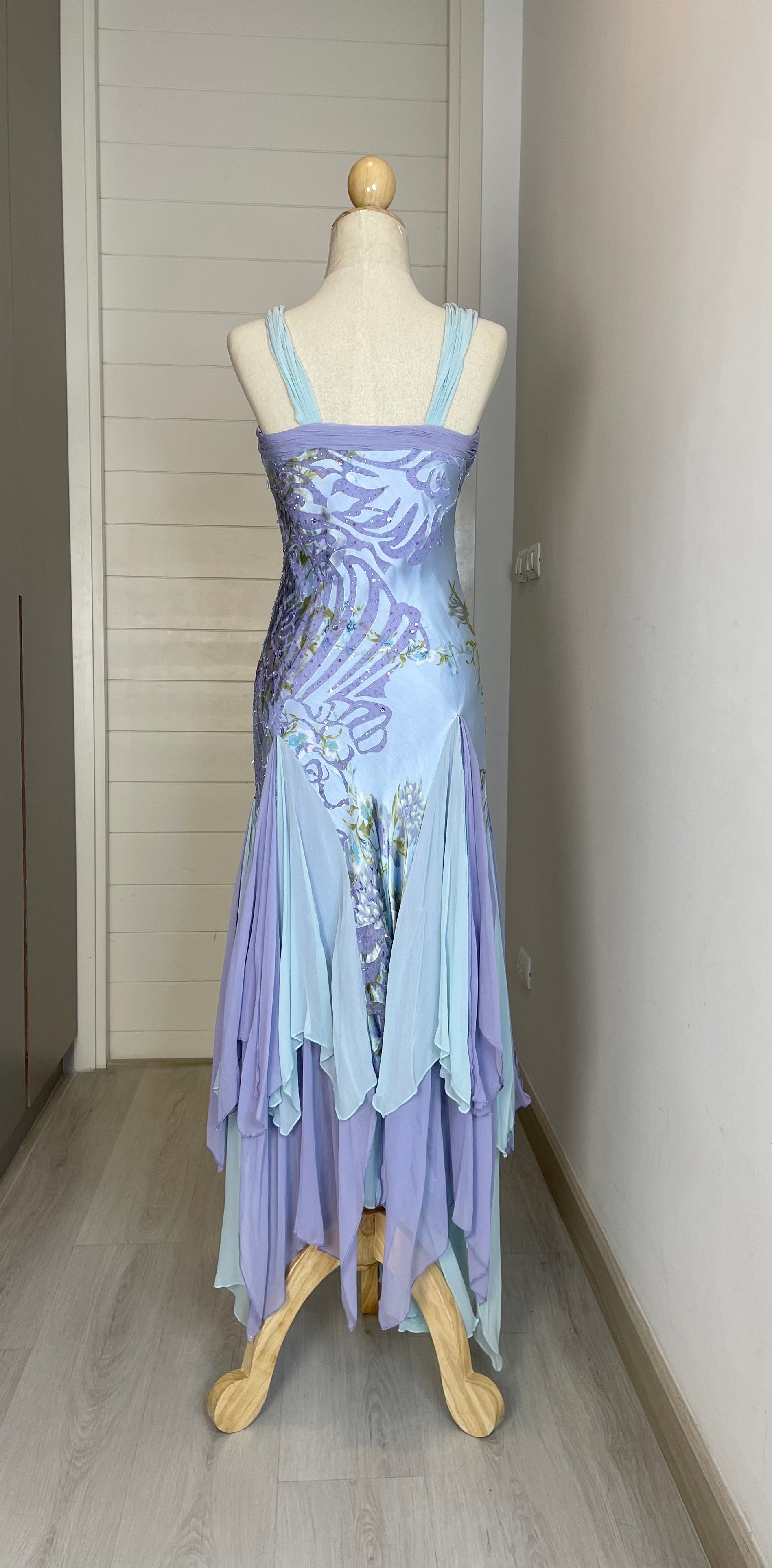 D12 Super Rare Diane Freis Patel Purple Evening Dress (S)