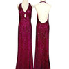 V53 Vintage Scala Wine Red Evening Gown (M-L)