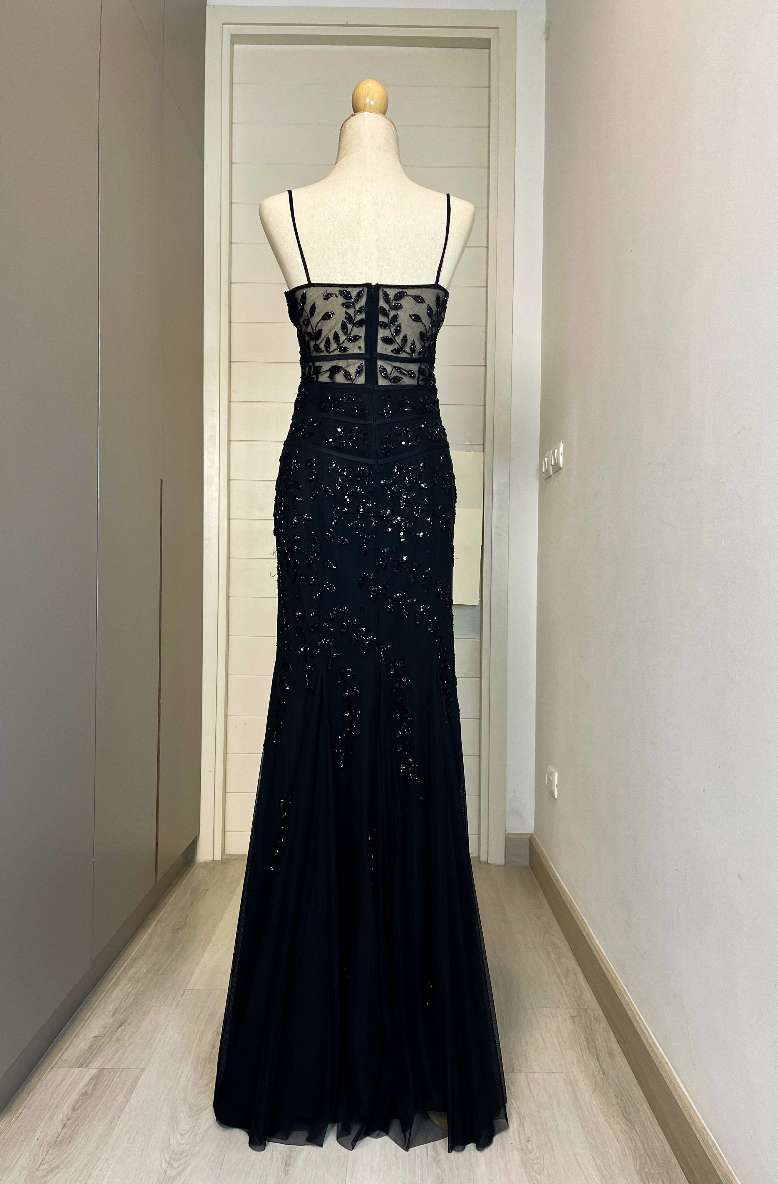 C06 Cache Black Evening Gown (XS-S)