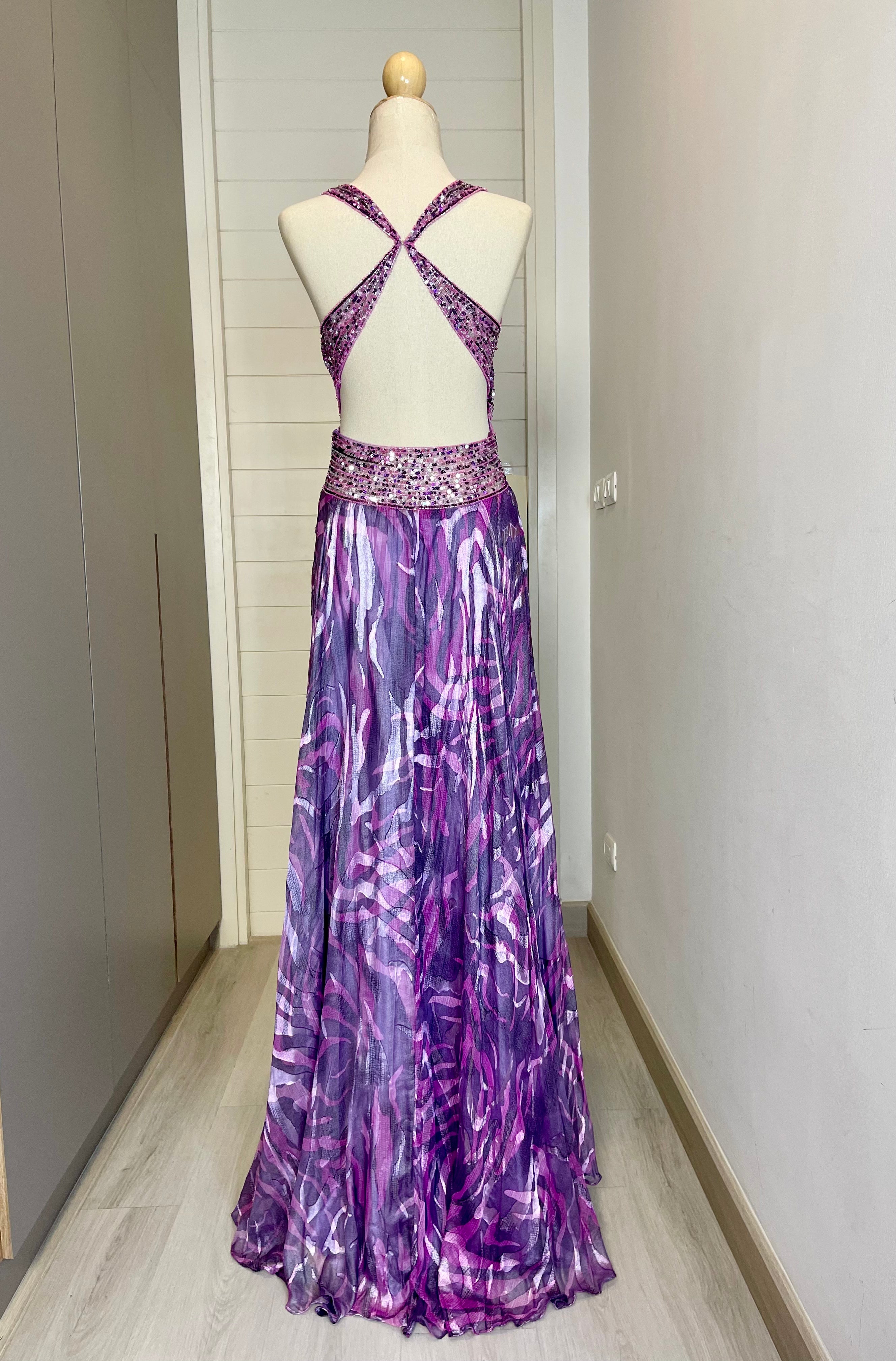 J04 Jovani Purple Evening Gown (S)