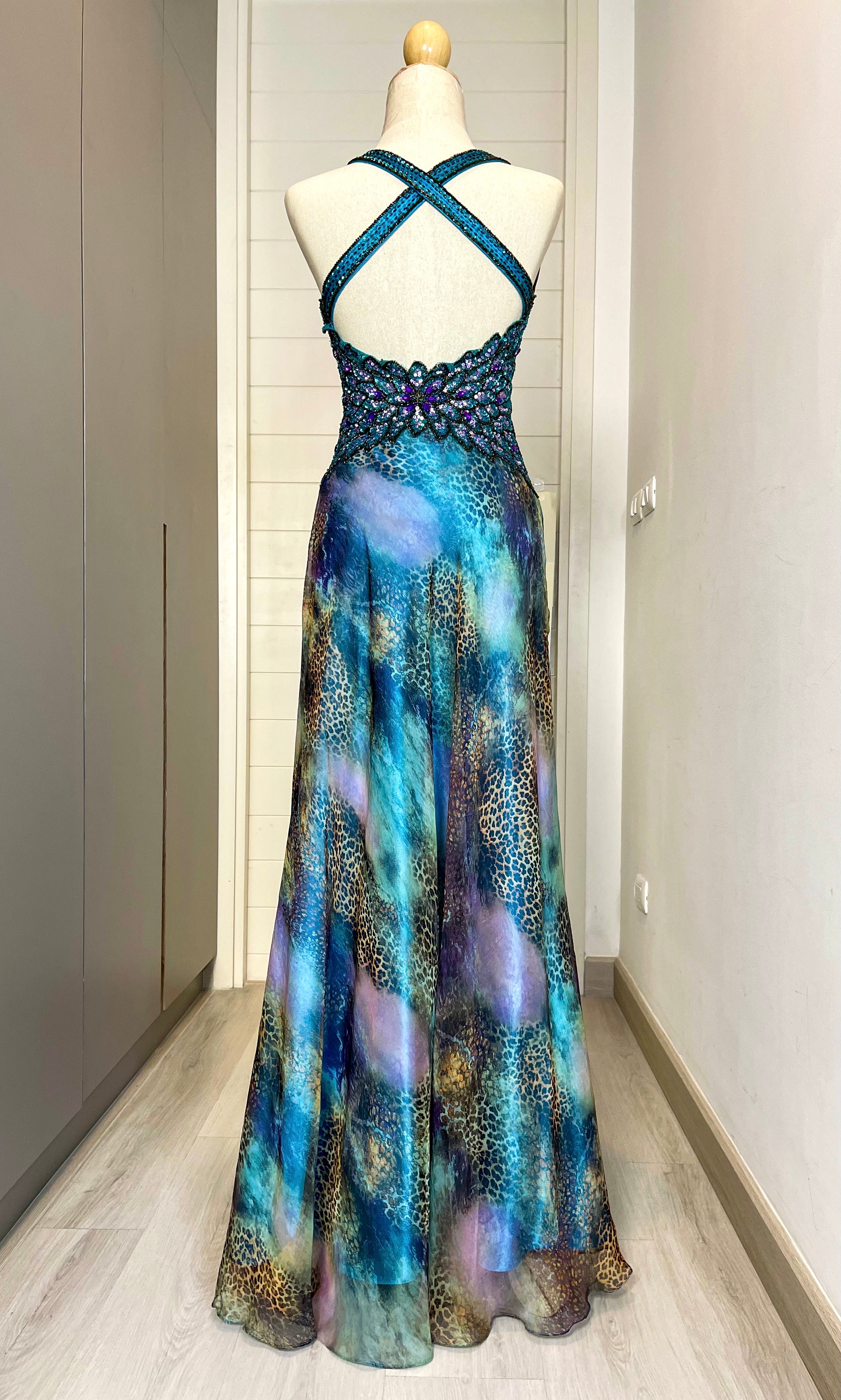 L01 Leopard Queen Evening Gown (XS-S)