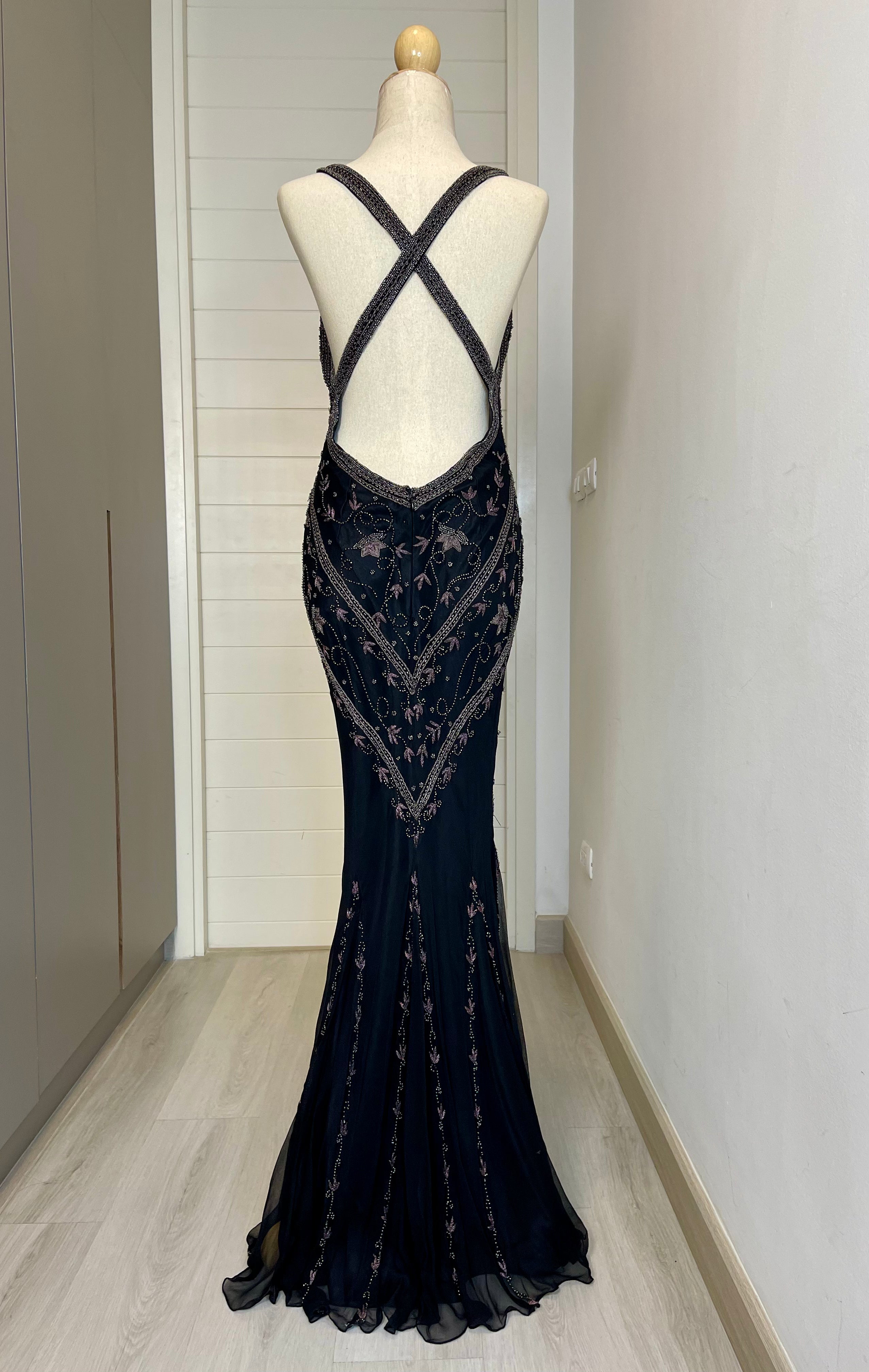 V31 Vintage Super Rare Cache Black Evening Gown (M)