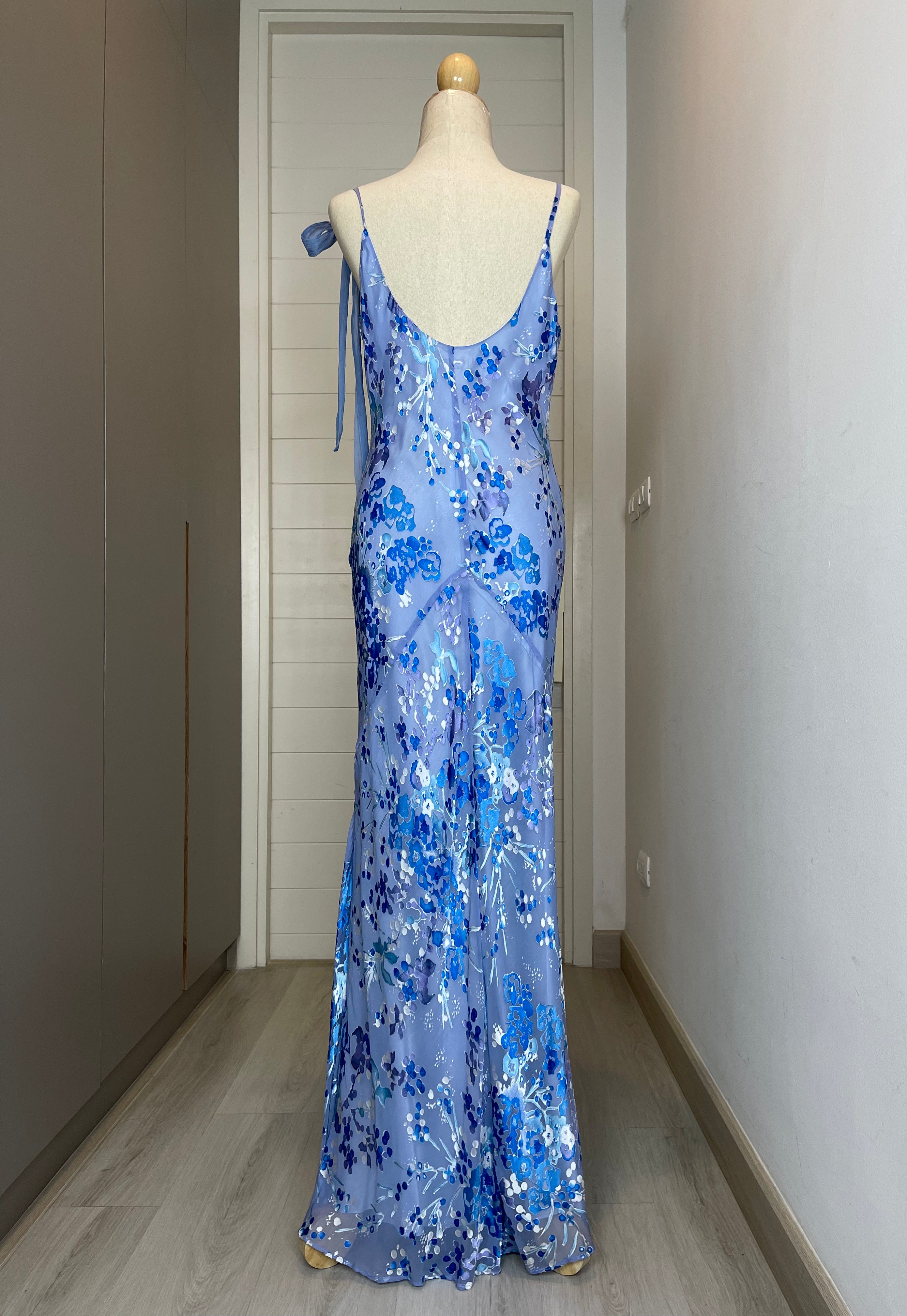 M03 Monsoon Navy Blue Evening Gown (M-L)