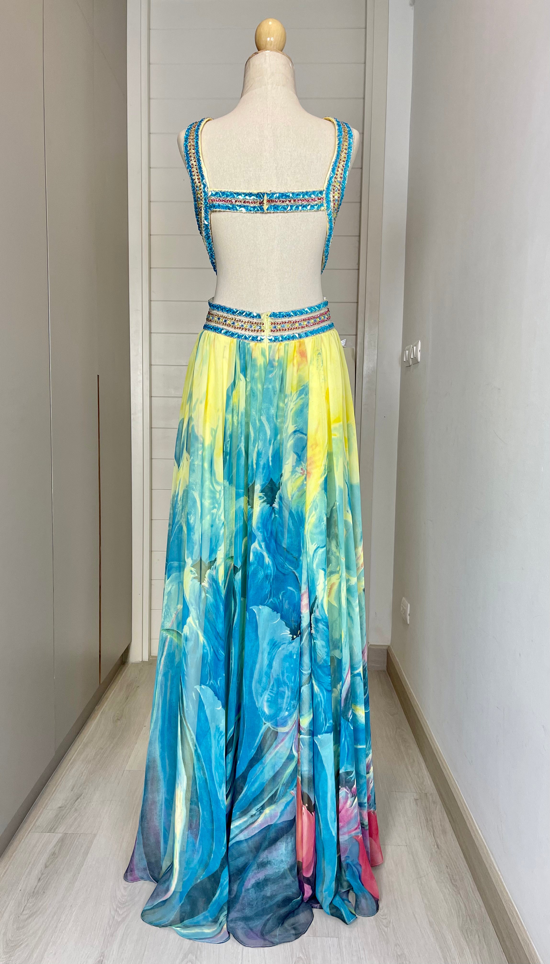 C02 Camille Water Color Evening Gown (S)