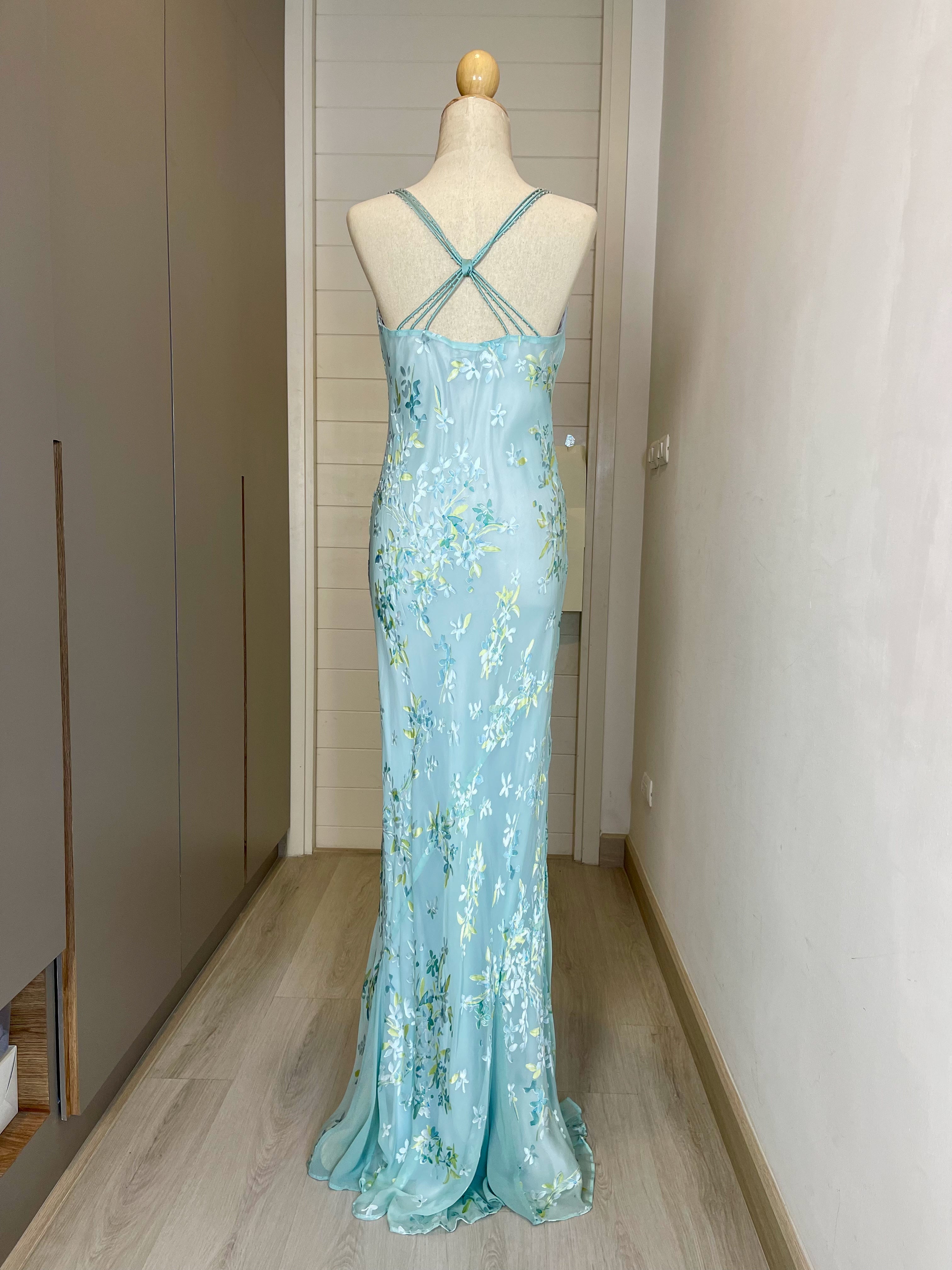 M01 Monsoon Baby Blue Evening Gown (S-M)