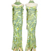 V01 Vintage Super Rare Spanish Green Evening Dress (XS-S)