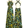 D03 Dave & Johnny Peacock Evening Gown (XS-S)