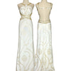 B01 Besty White and Gold Evening Gown (XS-S)