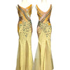 V18 Vintage Interlude Soft Brown Evening Gown (M)