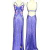 S08 Sherri Hill Purple Butterfly Evening Gown (XS-M) (XS ต้องปรับสาย)