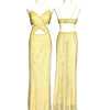 C08 Cache Gold Cut-out Evening Gown (S)