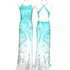 V61 Vintage Mia Bella Blue Ombre Evening Gown (S-M)