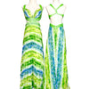 C12 Camille Lime Green Evening Gown (XS)